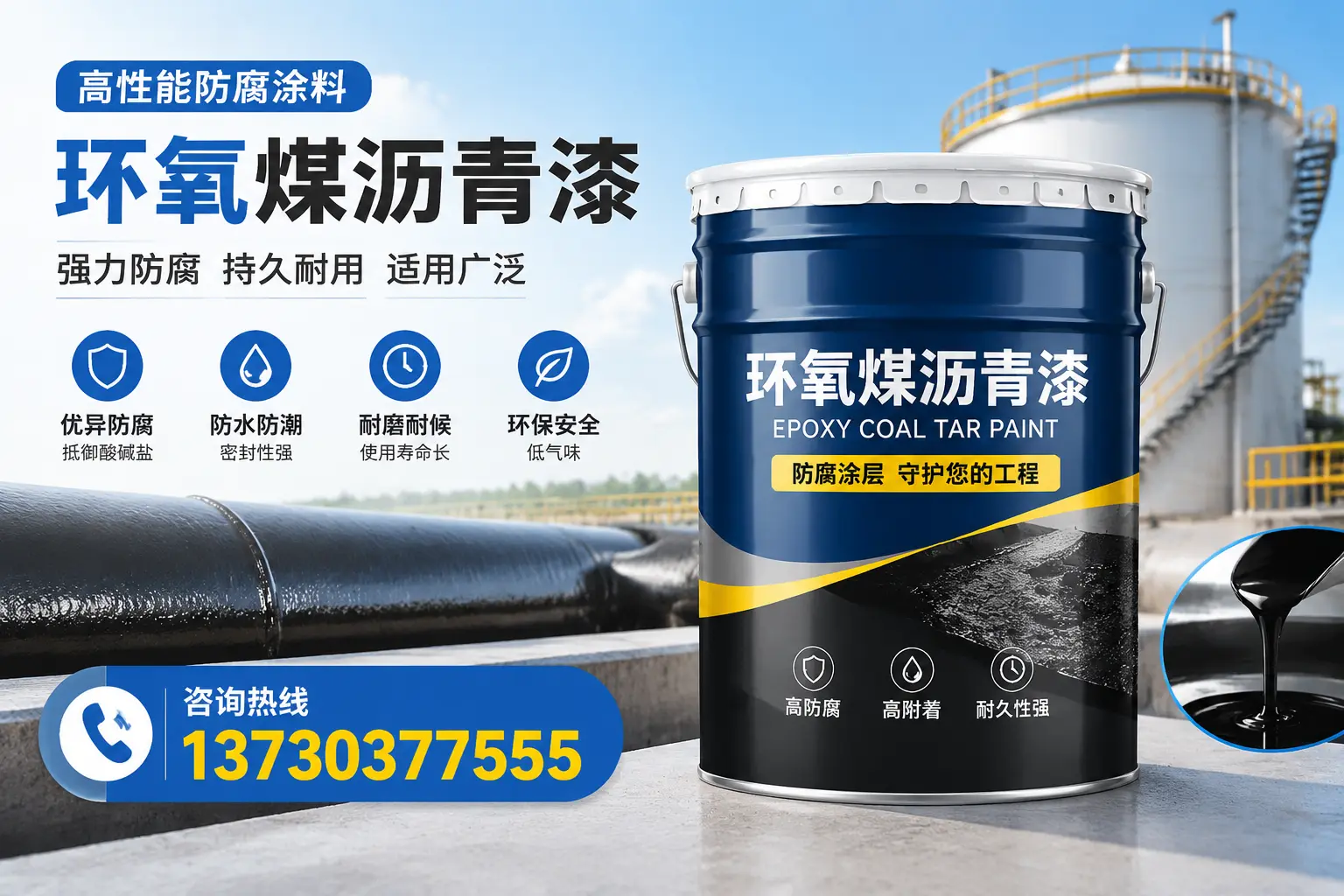 环氧煤沥青漆的耐久性分析，适合十堰的使用场景